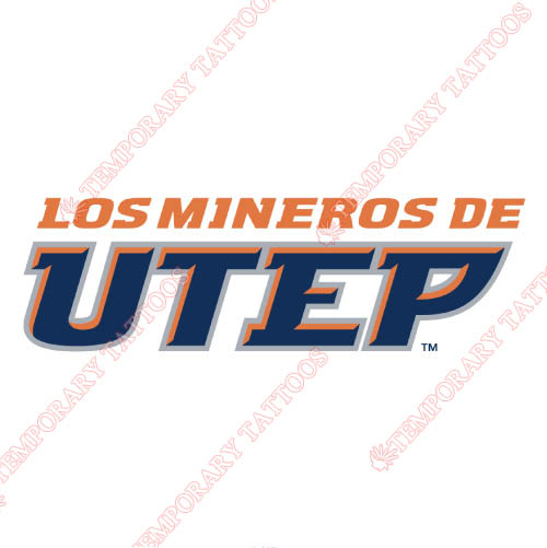 UTEP Miners Customize Temporary Tattoos Stickers NO.6772